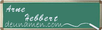 Arne Hebbert Visitenkarte
